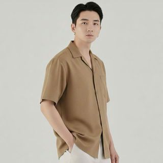 Sơ mi tay ngắn nam. Chất vải linen.