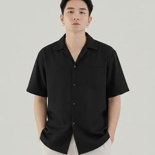 Sơ mi tay ngắn nam. Chất vải linen.