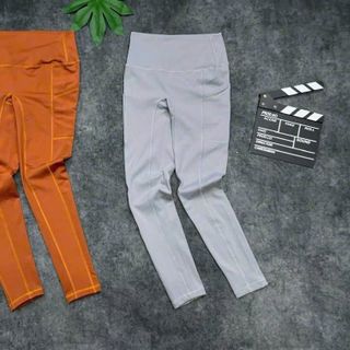 Quần dài nữ túi chất thun poly chơi thể thao. Quần dài legging có túi