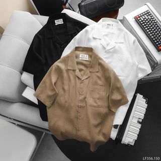 Sơ mi tay ngắn nam. Chất vải linen.