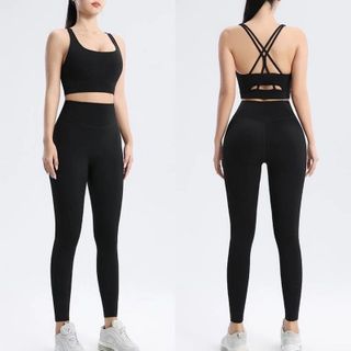 Bộ Tập Gym Yoga Naqi 737 Mút đúc liền áo vải lulu co dãn đàn hôi mềm nhẹ thoải mái