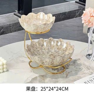 Khay mứt sứ Thuyền 2 Tầng Vân Đá MM 1318 Size Bé 25*24*24cm (THÙNG 24C)