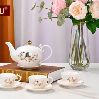 Bộ Ấm Chén Sứ Kèm Kê Y7-23 (THÙNG 12B)