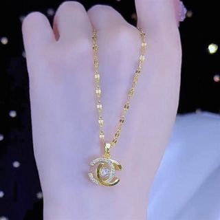 Set đồng hồ nữ Halei 348 phối dây chuyền CC Hoàng Kim sang trọng Set Halei 348 CC Hoàng Kim