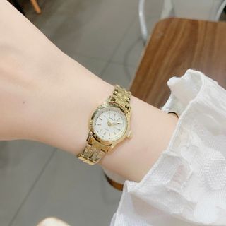 Set đồng hồ nữ Halei 348 phối dây chuyền CC Hoàng Kim sang trọng Set Halei 348 CC Hoàng Kim