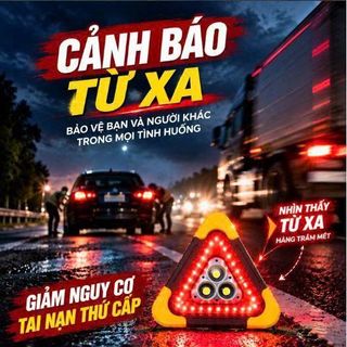 ĐÈN CẢNH BÁO NGUY HIỂM HÌNH TAM GIÁC (T100)