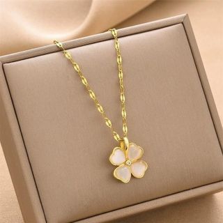 Set đồng hồ nữ Gossie phối dây chuyền, bông tai cỏ bốn lá mắt mèo sang trọng Set Gossie Mắt Mèo Cỏ Bốn Lá