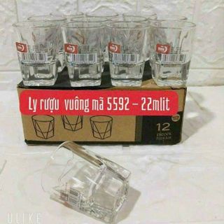 BỘ 12 LY UỐNG RƯỢU VUÔNG MÃ 5592 – 22ml (T24)