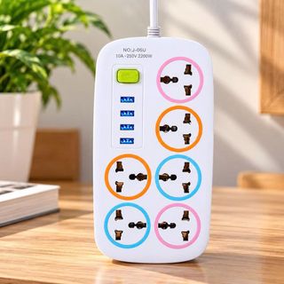 Ổ CẮM ĐIỆN THÁI LAN MẪU MỚI 6 Ổ CẮM VÀ 4 CỔNG USB (T80)