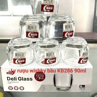 BỘ 6 LY UỐNG RƯỢU WISHKY BẦU 90ml KB286 (T18)