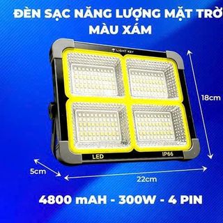 ĐÈN TÍCH ĐIỆN SẠC NĂNG LƯỢNG MẶT TRỜI ĐA NĂNG 300w LIGHT KEY A8-300 (T30)