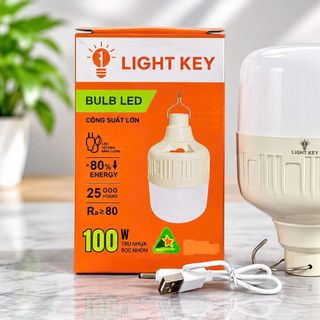 ĐÈN TÍCH ĐIỆN LED BULB LIGHT KEY 100w SẠC USB (T50)
