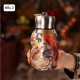 BÌNH GIỮ NHIỆT INOX 300ML HOẠ TIẾT 3D (T80)