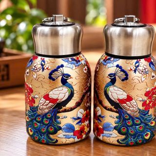 BÌNH GIỮ NHIỆT INOX 300ML HOẠ TIẾT 3D (T80)