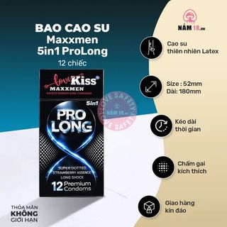 Bao Cao Su Kéo Dài Thời Gian Lovekiss Maxxmen 5in1 ProLong - 12s