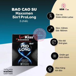Bao Cao Su Kéo Dài Thời Gian Lovekiss Maxxmen 5in1 ProLong - 3s