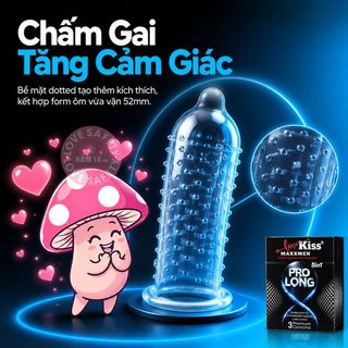Bao Cao Su Kéo Dài Thời Gian Lovekiss Maxxmen 5in1 ProLong - 3s