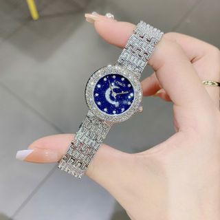 Set đồng hồ nữ phối trang sức cỏ bốn lá xanh thẳm sang trọng – Set Trăng Sao Cỏ Bốn Lá Xanh Thẳm