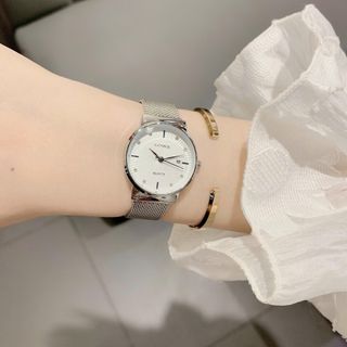 Set đồng hồ nữ dây mành phối trang sức sapphire xanh hoàng gia Gossie – Set Gossie Dây Mành Sapphire Hoàng Gia