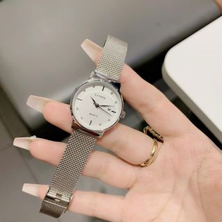 Set đồng hồ nữ dây mành phối trang sức sapphire xanh hoàng gia Gossie – Set Gossie Dây Mành Sapphire Hoàng Gia