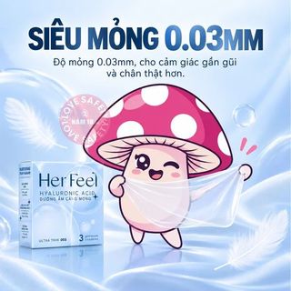 Bao Cao Su Siêu Mỏng Playah Her Feel HA Nhiều Gel