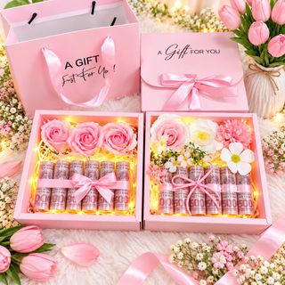 BỘ HỘP QUÀ RUY BĂNG HỒNG