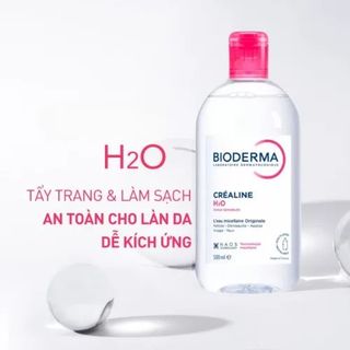 Nước Tẩy Trang Bioderma Màu Hồng Crealine H2O 500ml Dành Cho Da Nhạy Cảm