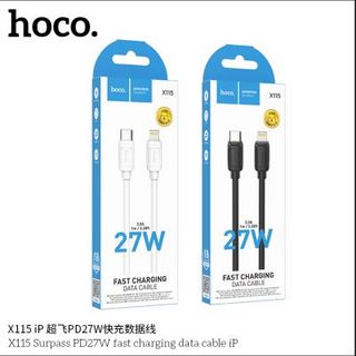 Cáp sạc Hoco X115 27w cổng typec ra iphone ( T100, full vat )