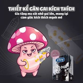 Bao Cao Su Xtoy King Dot 9 Bi Lớn Hương Chocolate | 1s.