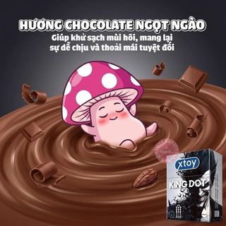 Bao Cao Su Xtoy King Dot 9 Bi Lớn Hương Chocolate | 1s.