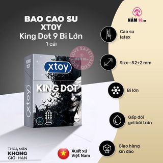 Bao Cao Su Xtoy King Dot 9 Bi Lớn Hương Chocolate | 1s.