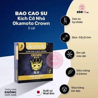 Bao Cao Su Kích Cỡ Nhỏ Okamoto Crown | 3s