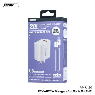 Bộ sạc 20w Remax U120 cổng typec ra iphone hộp xanh dương ( full vat )
