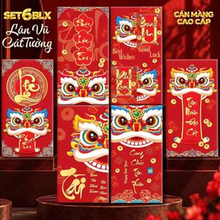 Set 60 bao lì xì Lân Vũ Cát Tường giá