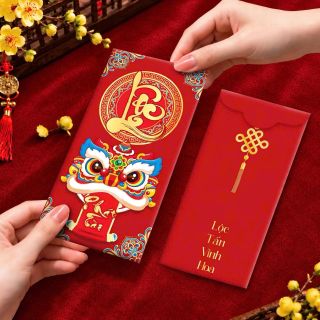 Set 60 bao lì xì Lân Vũ Cát Tường giá
