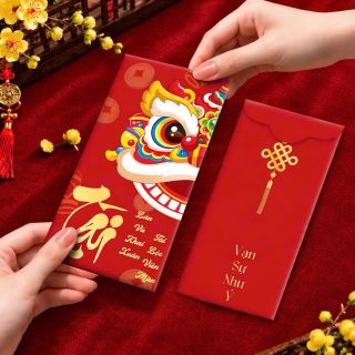 Set 60 bao lì xì Lân Vũ Cát Tường giá