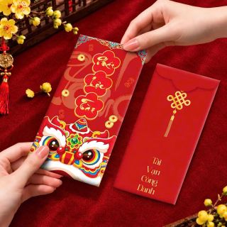 Set 60 bao lì xì Lân Vũ Cát Tường giá