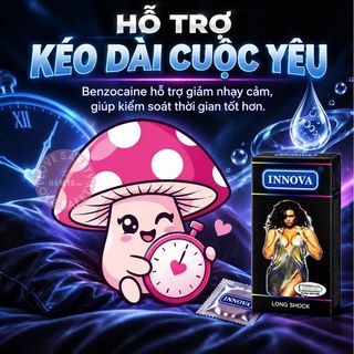 Bao Cao Su Kéo Dài Thời Gian, Điểm Nổi Innova - Hộp 12 Cái.