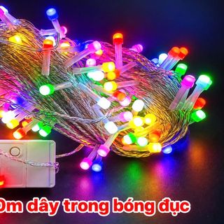 DÂY ĐÈN LED CHỚP ĐỦ MÀU V8 50M DÂY TRONG BÓNG ĐỤC (T50)
