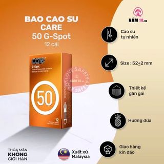Bao Cao Su Gân Gai CARE 50 Hương Dứa | 12s.z