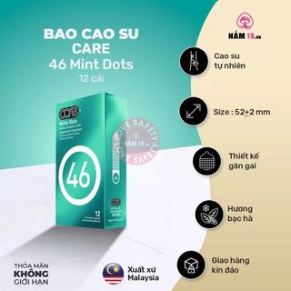 Bao Cao Su Kéo Dài Thời Gian CARE 46 Hương Bạc Hà | 12s.