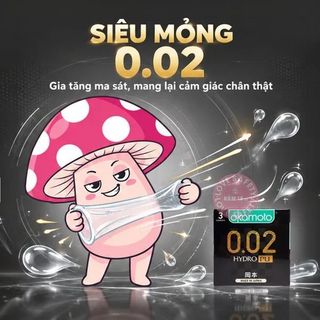 Bao Cao Su Size Lớn 56mm Siêu Mỏng Okamoto 0.02 PU | 3s.