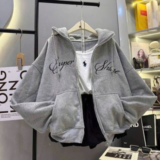 ÁO KHOÁC NỈ NỮ SUPER SHINE FORM BOXY CÁNH DƠI