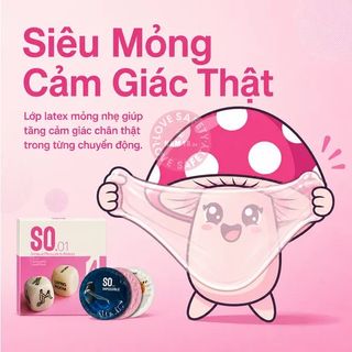 Bao Cao Su SO 4in1 Siêu Gân Và Điểm Nổi - 3s.