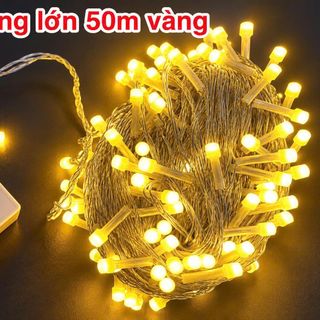 DÂY ĐÈN LED CHỚP BÓNG VÀNG V8 50M BÓNG LỚN (T50)