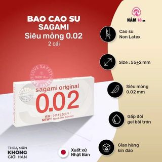 Bao Cao Su Siêu Mỏng Sagami 0.02mm | 2s.