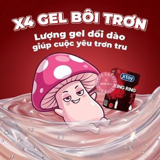 Bao Cao Su Xtoy King Ring Gai Lớn Hương Strawberry | 1s.