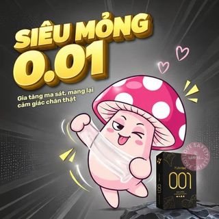 Bao Cao Su Siêu Mỏng PlayAh 0.01 Non Latex - 3s.