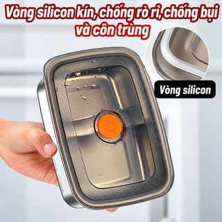HỘP ĐỰNG THỰC PHẨM INOX 304 1500ML (T200)