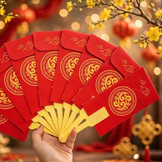 Quạt Tiền Lì Xì 10 Ngăn